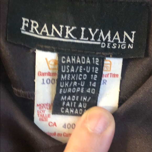 Dress tank/cami with floral vee veckline Frank Lyman in rich brown - Picture 5 of 12